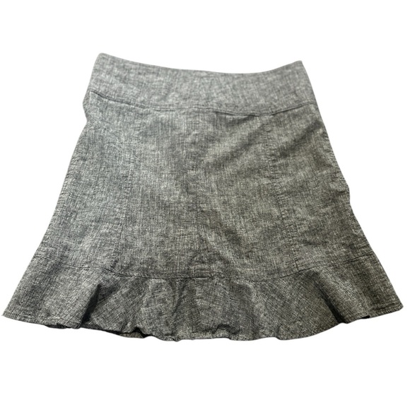 Smart Set Linen/cotton/spandex ruffle bottom grey  lightweight skirt. Sz 13 - Picture 1 of 8